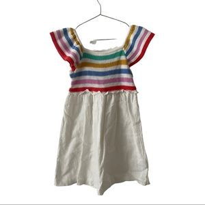 J. Crew Crew Cuts Crochet Rainbow Sun Dress with Cotton Skirt